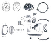 Scheinwerfer Tachometer MZ ES 125-150/0-1