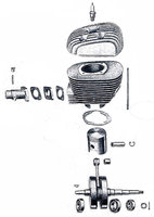 Motor Zylinder Kurbelwelle MZ ES 175-250 und MZ ES 175/1-250/1