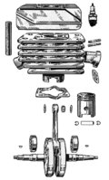Motor Zylinder Kurbelwelle für Simson Schwalbe KR51/2