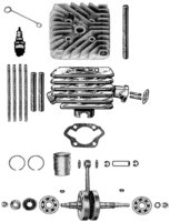 Motor Zylinder Kurbelwelle für Simson S50