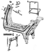 Rahmen Anbauteile für Simson SR50