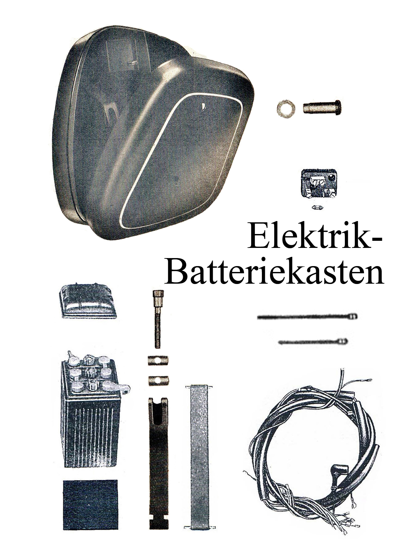 DDR-Motorrad IFA MZ BK 350 Ersatzteileliste Elektrik Batteriekasten Kabelbaum