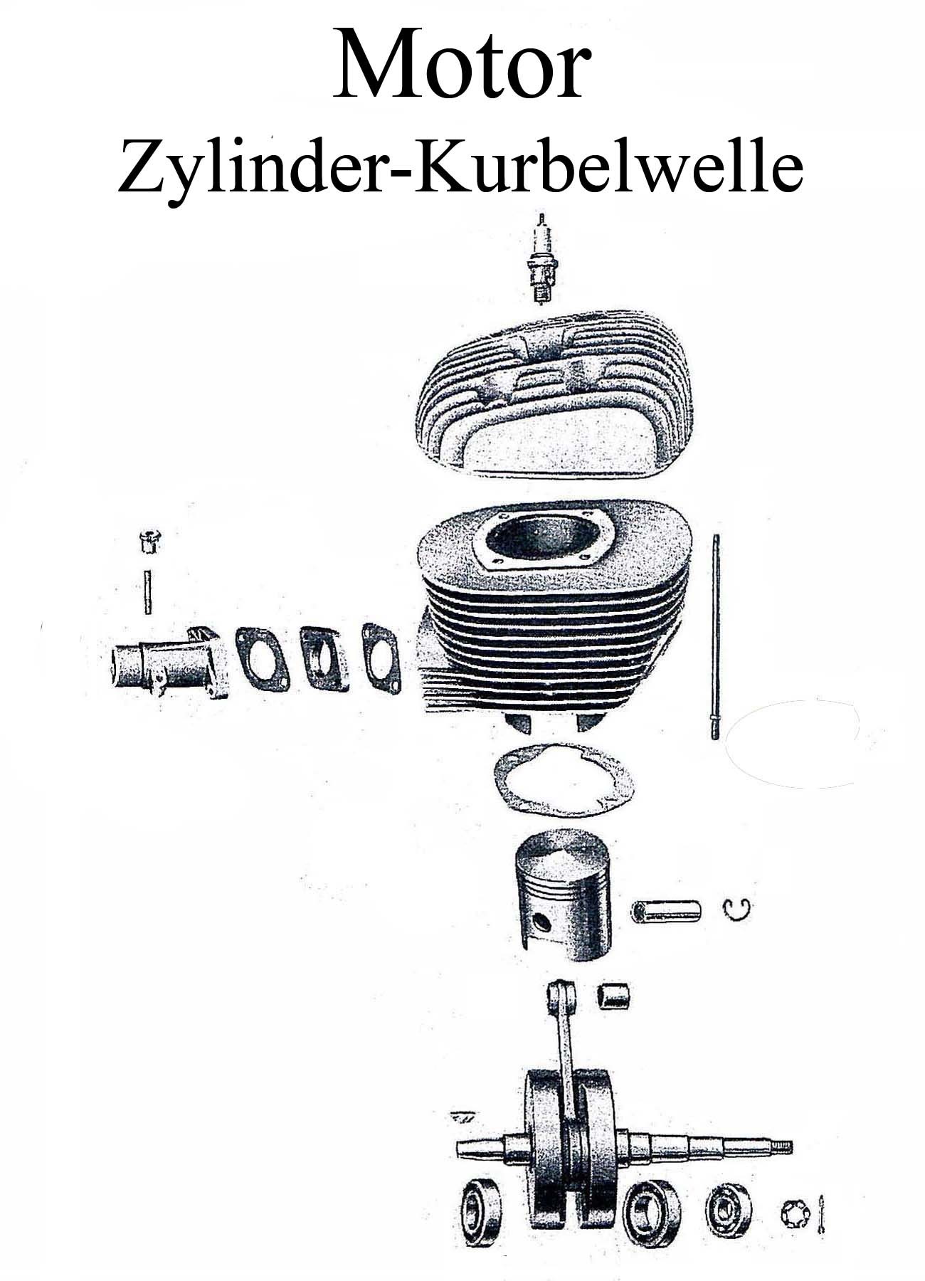MZ ES 175-2500-1 Ersatzteileliste Motor Kurbelwelle Zylinderkopfdichtung Kolbenbolzen Lager Wellendichtringe