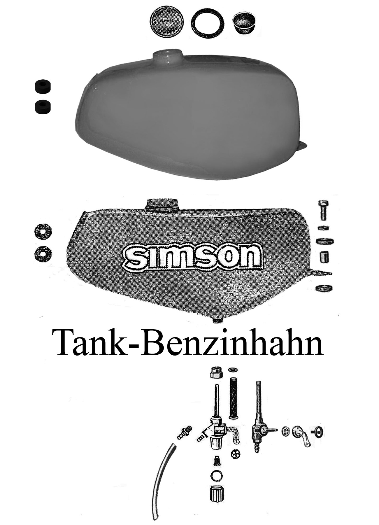 Simson S 50 Ersatzteile Tank Benzinhahn