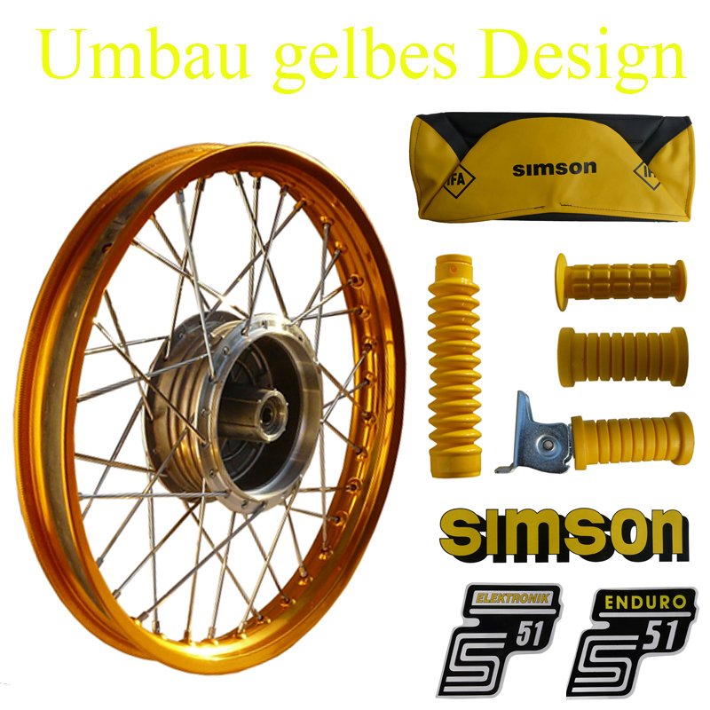Simson S51 Ersatzteile gelbes Design