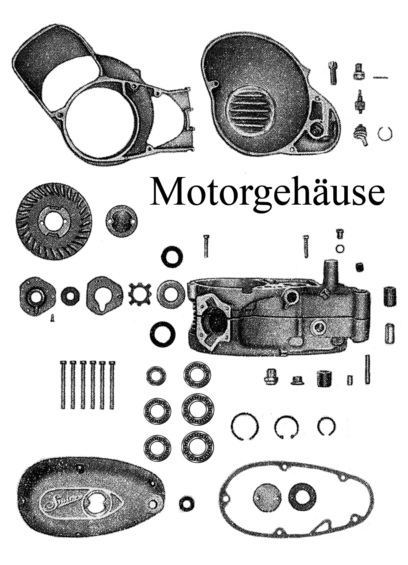 Simson Schwalbe KR51/0 KR 51/1 Ersatzteile Motorgehäuse Kupplungsdeckel Lichtmaschinendeckel
