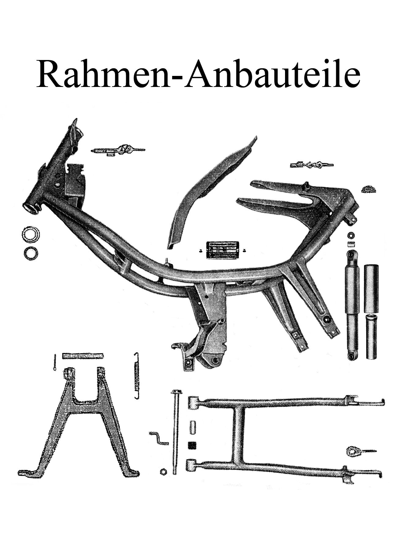 Simson Schwalbe KR51/0 KR 51/1 Ersatzteile Rahmen Anbauteile Ständer Typenschild