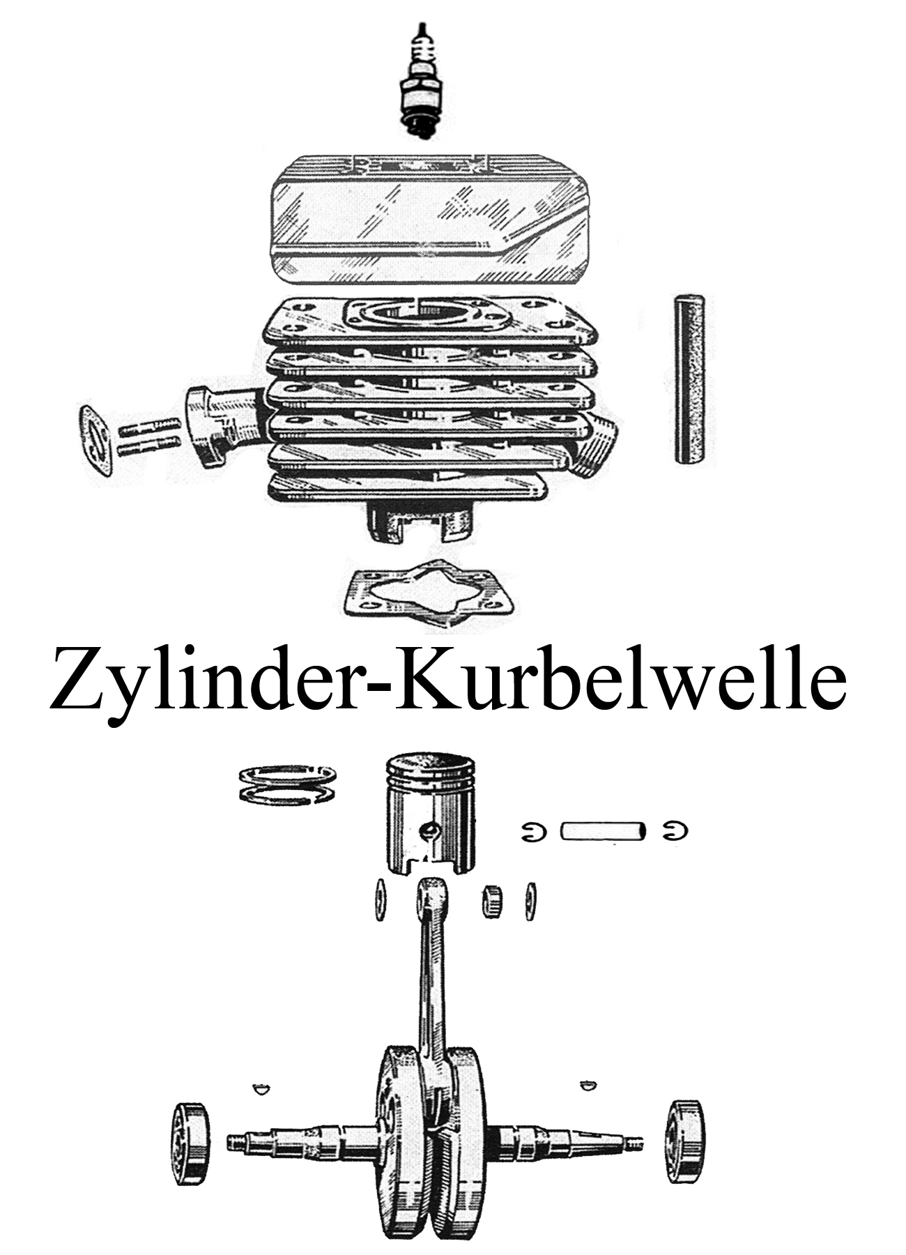 Simson Schwalbe KR51/2 Ersatzteile Motor Zylinder Kurbelwelle Kolben